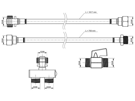 Соединительный комплект TOTO HM183