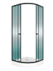 Душевой уголок Teymi Lina T00502 80х80 стекло прозрачное профиль черный с поддоном