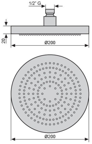 Душевая головка Emmevi C00662/CR цвет хром - фото 2