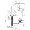Смеситель Nicolazzi Monte Croce 2236CR27 на раковину хром