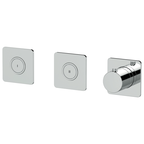 Смеситель для душа Remer X Style X99QD2PKB встраиваемый в стену хром с термостатом