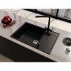Кухонная мойка Grandex Aqua 600214 75х50 цвет черный поверхность матовая