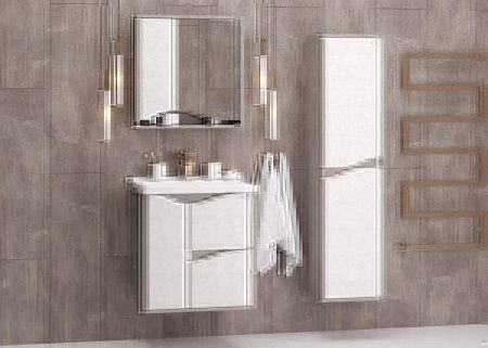 Зеркало-шкаф Onika Брендон 206084 60х70 подвесной цвет бежевый