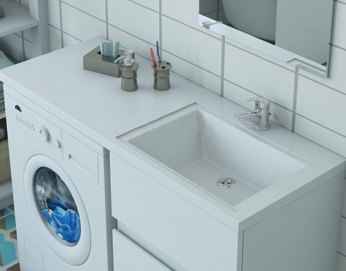 Тумба с раковиной Эстет Dallas Luxe 110 ФР-00001966 45х48х86 напольная цвет белый - фото 5