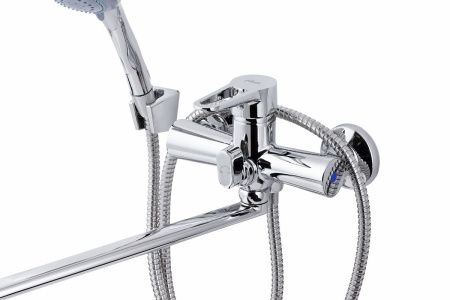 Смеситель для ванны и душа FAUZT FZs-240-B100 настенный хром