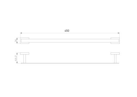 Полотенцедержатель Wonzon & Woghand Flat WW-9712-45CM