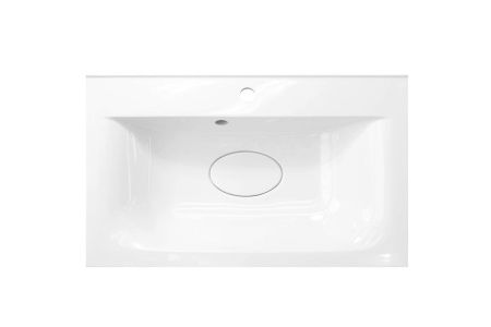 Раковина из искусственного камня Эстет Бали ФР-00014911 80х50 накладная цвет белый 1 отверстие под смеситель