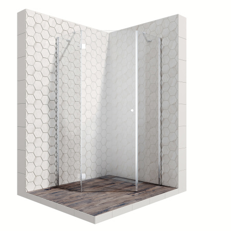 Душевая перегородка Ambassador Benefit 90HB 90х200 стекло прозрачное профиль черный Душевая перегородка Ambassador Benefit 90HB 90х200 стекло прозрачное профиль черный