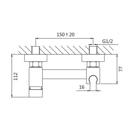 Гигиенический душ со смесителем Shevanik S137T оружейная сталь