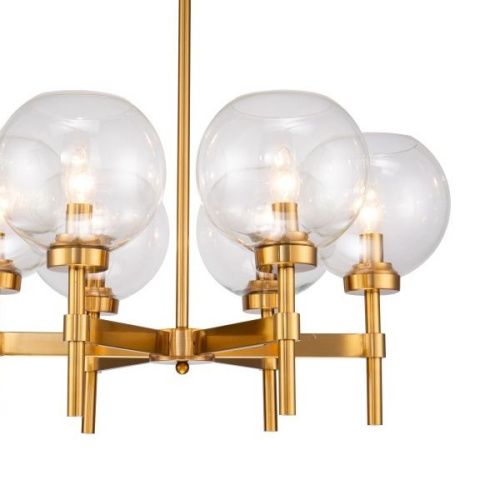 Люстра на штанге Delight Collection Jade (ДЖаде) KM1106P-6 brass - фото 2