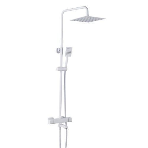 Душевая стойка Shevanik S3096C настенная цвет белый с термостатом - фото 2