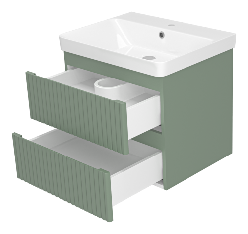 Тумба под раковину Brevita Victory VIC-09060-0802Я 56х45х49 подвесная - фото 4