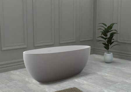 Ванна из искусственного камня Abber Stein AS9641-1.5 150х80 отдельностоящая овальная с ножками
