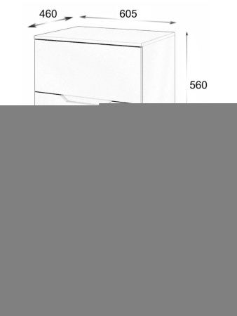 Тумба с раковиной Orange Line Li-60TuwMDF+B05-500W 60х50 подвесная цвет белый