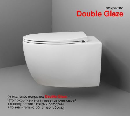 Унитаз подвесной Creo Сeramique AVIGNON COMBO-AV1100W/AV1001WT белый с сиденьем с микролифт смыв торнадо