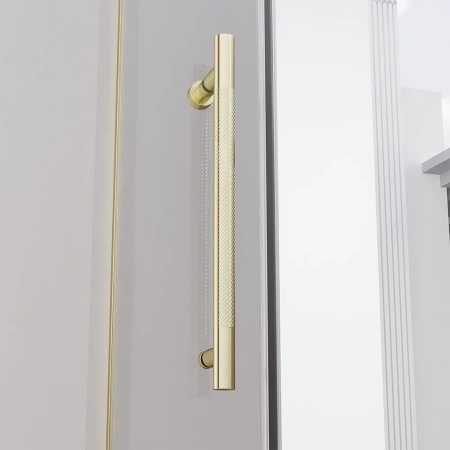 Душевая дверь Veconi Premium Alassio AL-150-00-G-C4 150х200 стекло прозрачное профиль золото