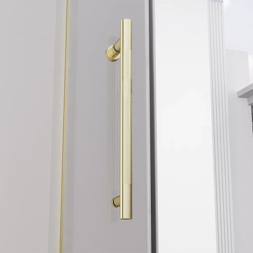 Душевая дверь Veconi Premium Alassio AL-120-00-G-C4 120х200 стекло прозрачное профиль золото - фото 2