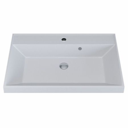 Раковина из искусственного камня Uperwood Classic Quartz 291030003 70х50 полувстраиваемая цвет белый