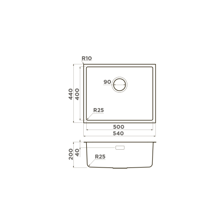 Кухонная мойка Omoikiri TADZAVA 54-U-IN 4993512 50х40 цвет сталь