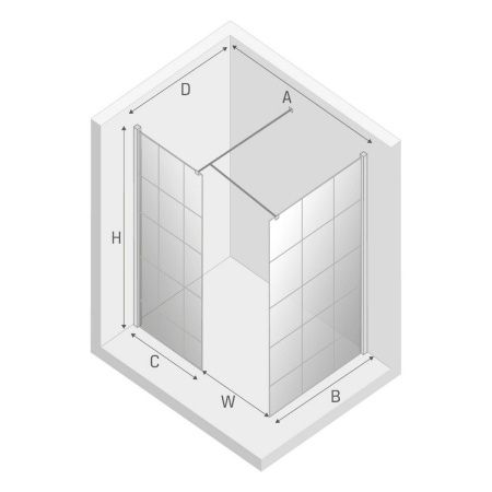 Душевой уголок New Trendy NEW MODUS Black EXK-5653 170х90 стекло прозрачное профиль черный без поддона