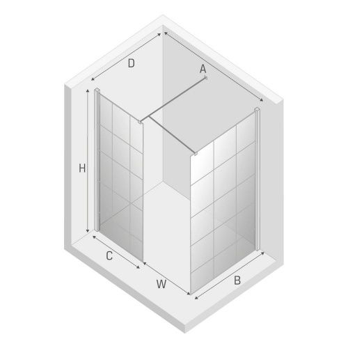 Душевой уголок New Trendy NEW MODUS Black EXK-5652 150х120 стекло прозрачное профиль черный без поддона - фото 3