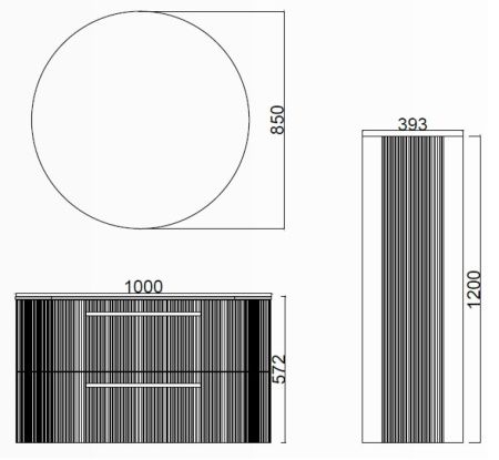 Тумба с раковиной Creavit Rayas RY0100.42.AA+RY100.00.AI