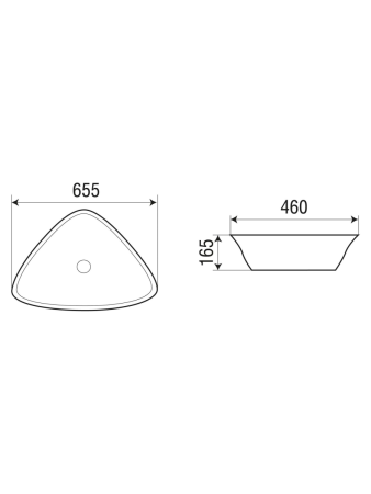 Раковина из сантехнического фаянса WeltWasser WW SK 10000004581 50 см накладная цвет белый без отверстий под смеситель