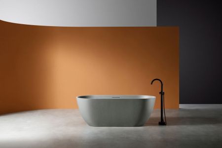 Ванна из искусственного камня Abber Frankfurt AM9941MLG 170х75 отдельностоящая овальная с каркасом