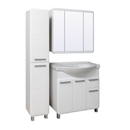 Зеркало-шкаф Runo ЭРИКА УТ000003321 80х80 подвесной цвет белый