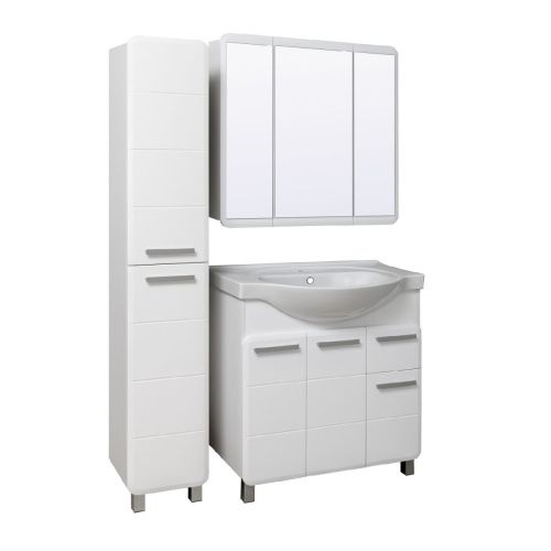 Зеркало-шкаф RUNO ЭРИКА УТ000003321 80х81 подвесной цвет белый - фото 4