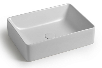 Раковина керамическая White Ceramic Slim W010705 50х38 накладная цвет черный матовый