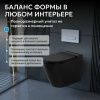 Унитаз приставной Abber Bequem AC1115PMB черный с сиденьем микролифт безободковый смыв импульсный