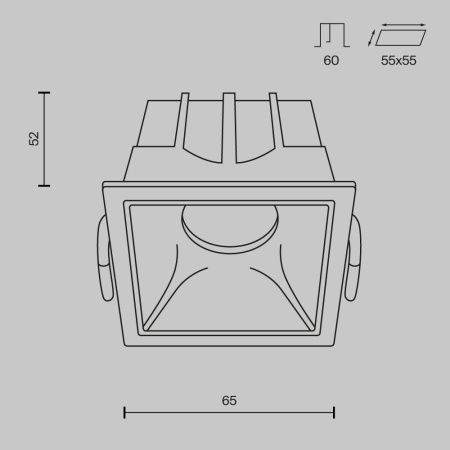 Светильник встраиваемый Maytoni Technical Alfa LED DL043-01-10W4K-SQ-WB