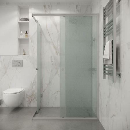 Душевой уголок Niagara Eco NG-1018-14QMT 100х80 стекло матовое профиль хром без поддона