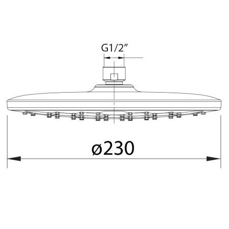 Верхний душ Clever HEXAGON AIR 60306 25х25 хром