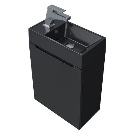 Раковина из искусственного камня Uperwood Classic New 2911021334 40х20 полувстраиваемая цвет черный