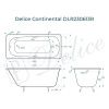 Ванна чугунная Delice Continental DLR230613R 170х70 пристенная прямоугольная без ножек с отверстиями под ручки