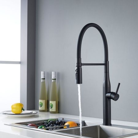 Смеситель для кухни Shevanik S123H-3 на мойку черный