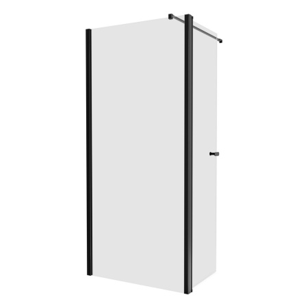 Душевая перегородка New Trendy NEW SOLEO Black K-0774 50х195 стекло прозрачное профиль черный