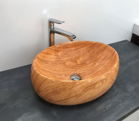 Раковина из санфаянса CeramaLux 578 50х36 накладная цвет оранжевый