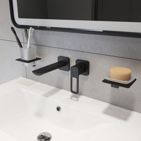 Смеситель IDDIS Slide SLIBL00i65 встраиваемый в стену черный