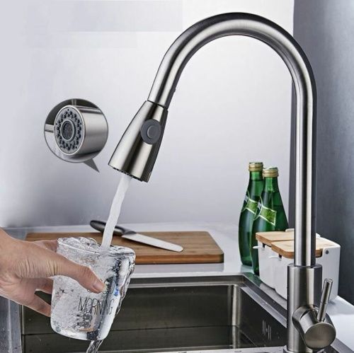 Смеситель для кухни Fashun A56109 на мойку сатин - фото 4