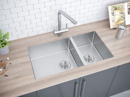 Кухонная мойка Paulmark ALLER 78/2S UNI PM527844-BS 45х40 цвет серый поверхность брашированная