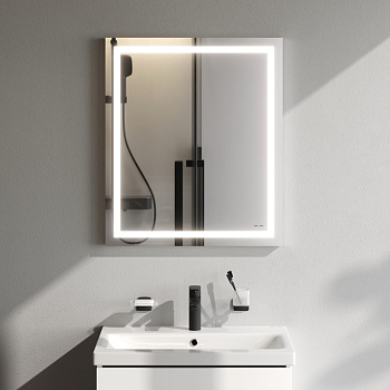 Зеркало в ванную Am.Pm Gem M91AMOX0601WG 60х70 цвет серый металлик