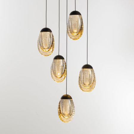 Светильник подвесной Delight Collection MD25090022-5A matt black/champagne