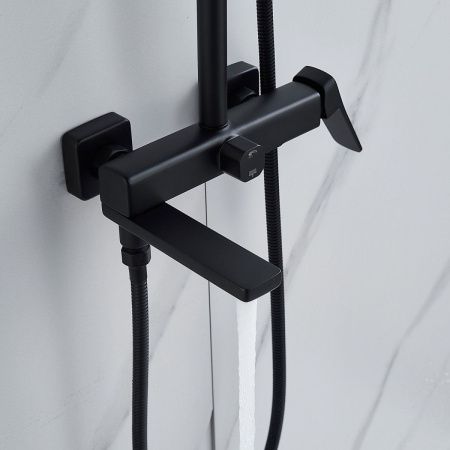 Душевая стойка Raffine F3699H настенная цвет черный