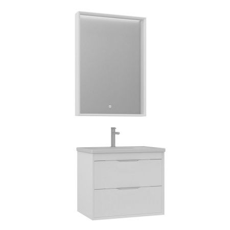 Тумба с раковиной Orka Clay 5004379 70х50 подвесная цвет белый