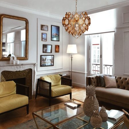 Светильник подвесной Crystal Lux Deseo (Десео) Deseo SP6 D460 Gold