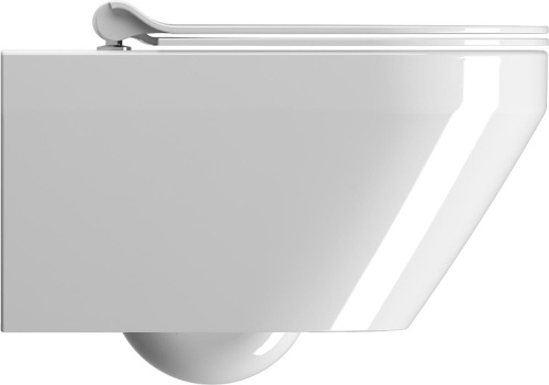 Чаша унитаза подвесная GSI Pura 881611_УЦ/2 цвет белый без сиденья безободковая смыв торнадо (раковина на задней стенке) - фото 2