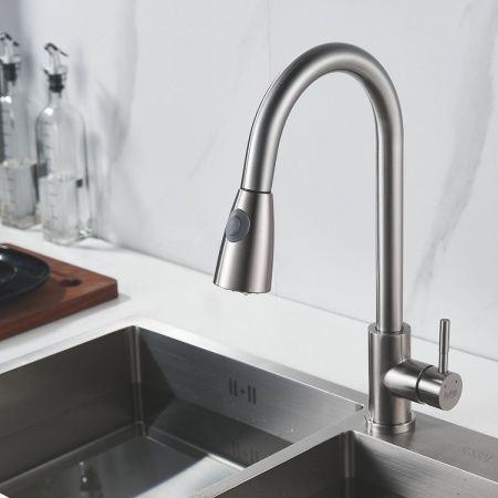 Смеситель для кухни Raffine F213L на мойку сатин